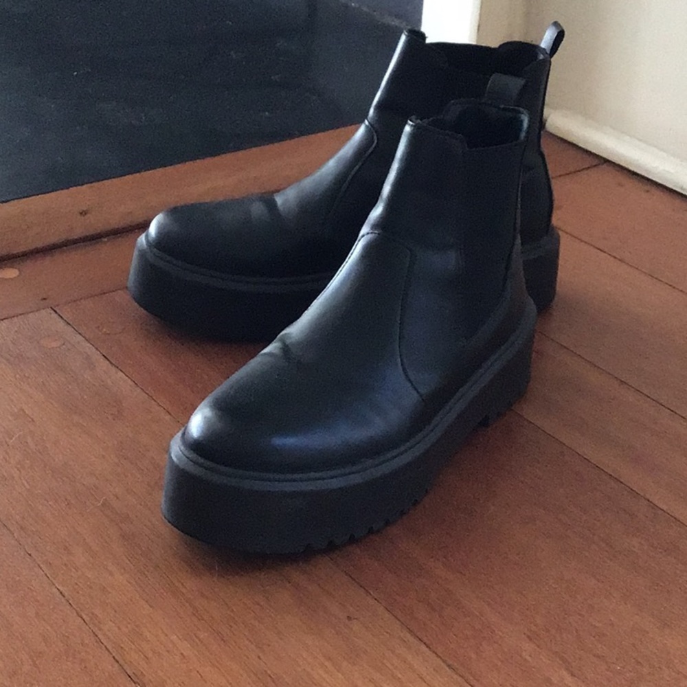 Black ASOS platform boots